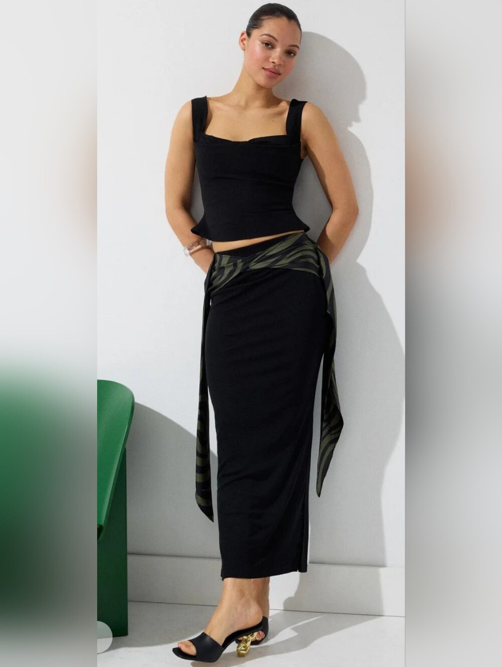 Nanushka HOT ITEM! The Maltha Midi Dress in Black. Sz Lg. R2S!